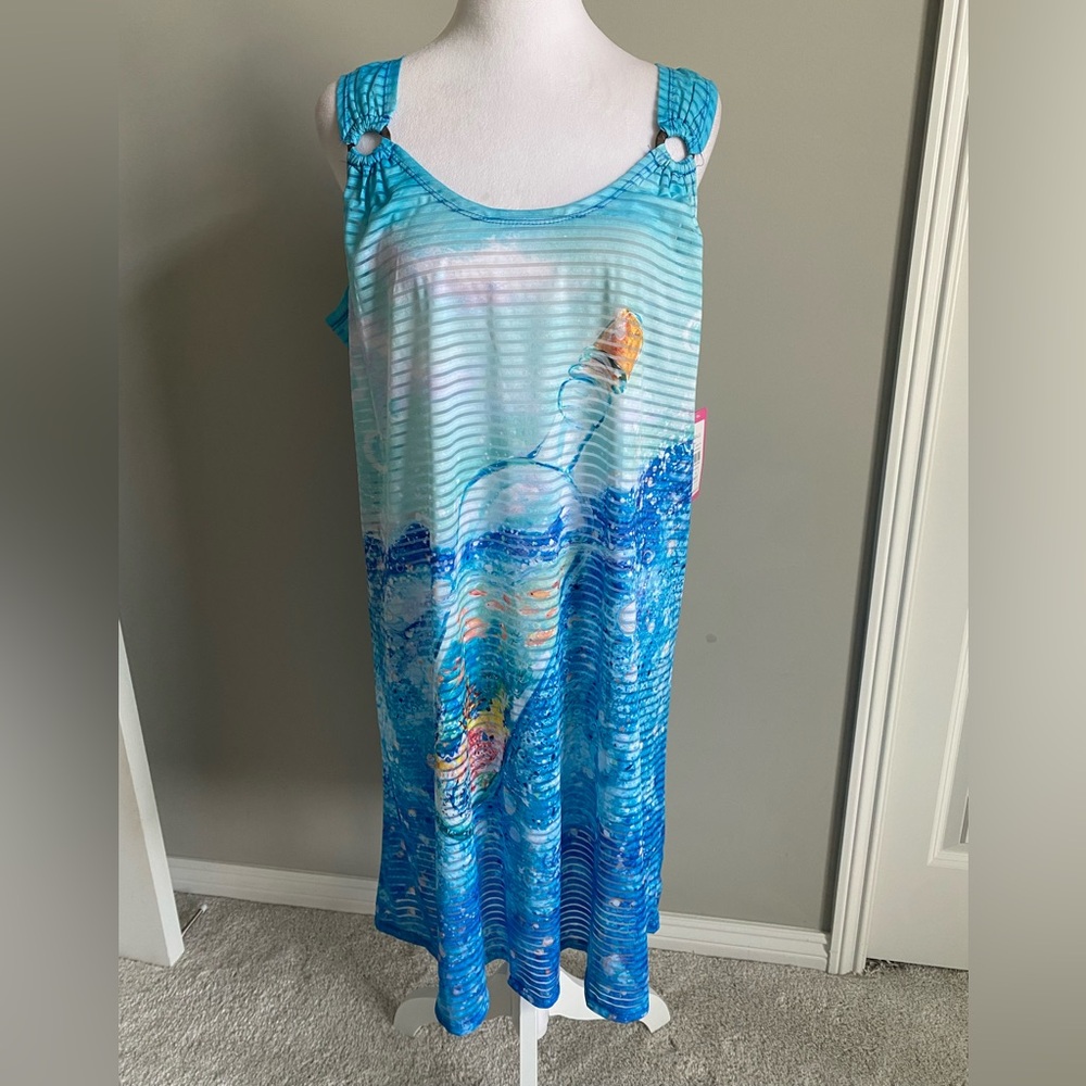 NWT Swim Coverup Tank Dress Leoma Lovegrove Size L